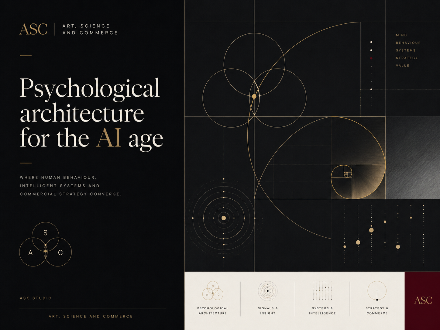 Abstract psychological architecture graphic